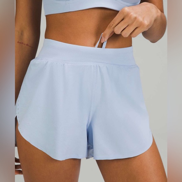 lululemon athletica Pants - Lululemon Find Your Pace High-Rise Lined Short 3" light blue workout runner yoga
